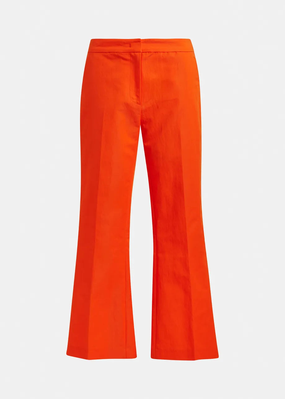 Essentiel Antwerp Orange Cropped Flared Trousers