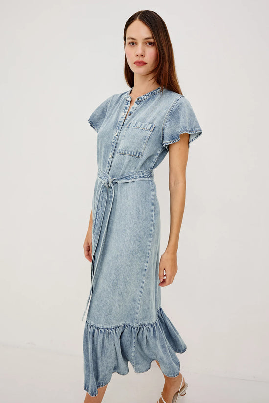 Rails Faded Indigo Tencel Denim Shirt Dress