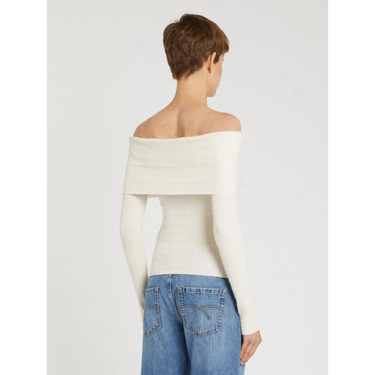 Marella Cream Viscose Blend Cowl Neck Long Sleeve Sweater 