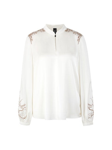 Marc Cain Off-White Loose Fit Viscose Blend Blouse AC51.13 W25