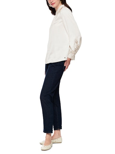Marc Cain Off-White Loose Fit Viscose Blend Blouse AC51.13 W25