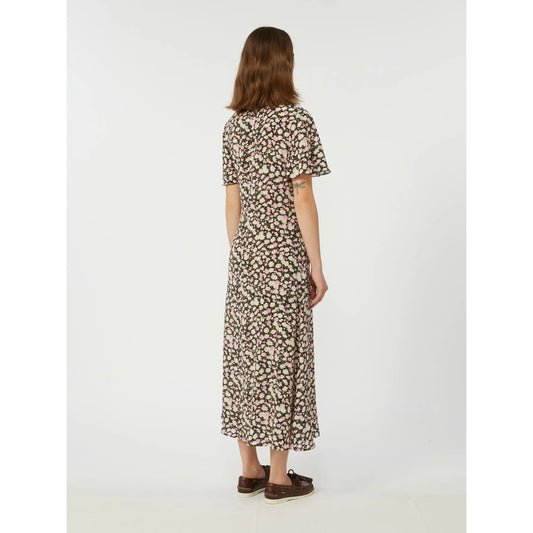 Max Mara Weekend Floral Print Short Sleeve Silk Dress