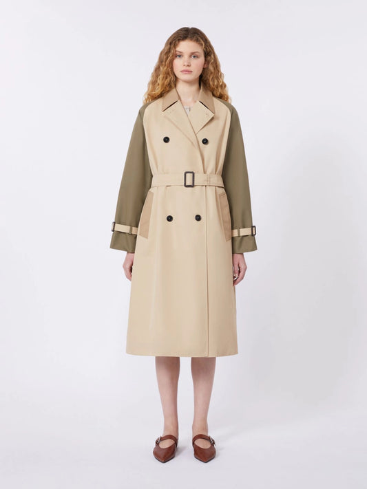 Max Mara Weekend Beige Reversible Water-Repellent Gabardine Trench Coat