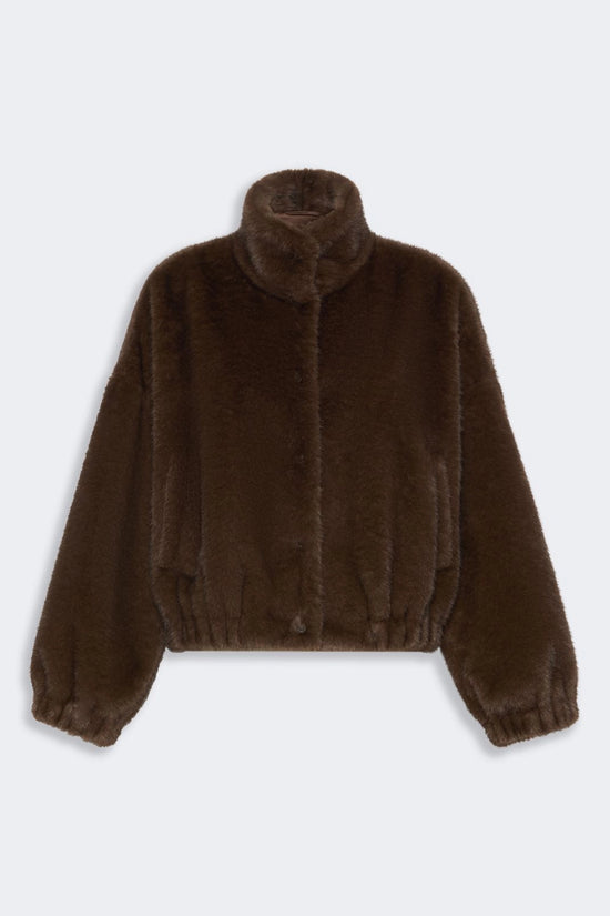 Max Mara Weekend Brown Faux Fur Short Jacket