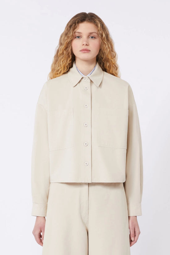 Max Mara Weekend Sand Cotton Drill Shirt Jacket