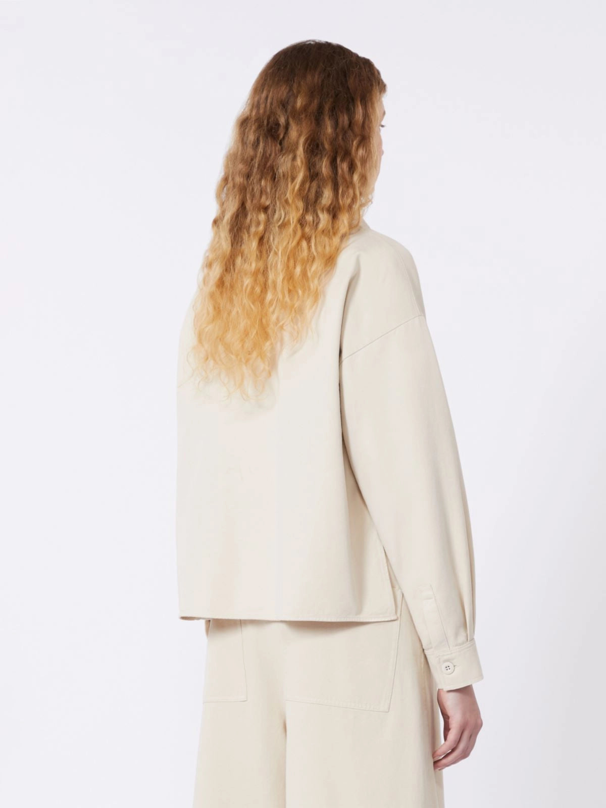 Max Mara Weekend Sand Cotton Drill Shirt Jacket