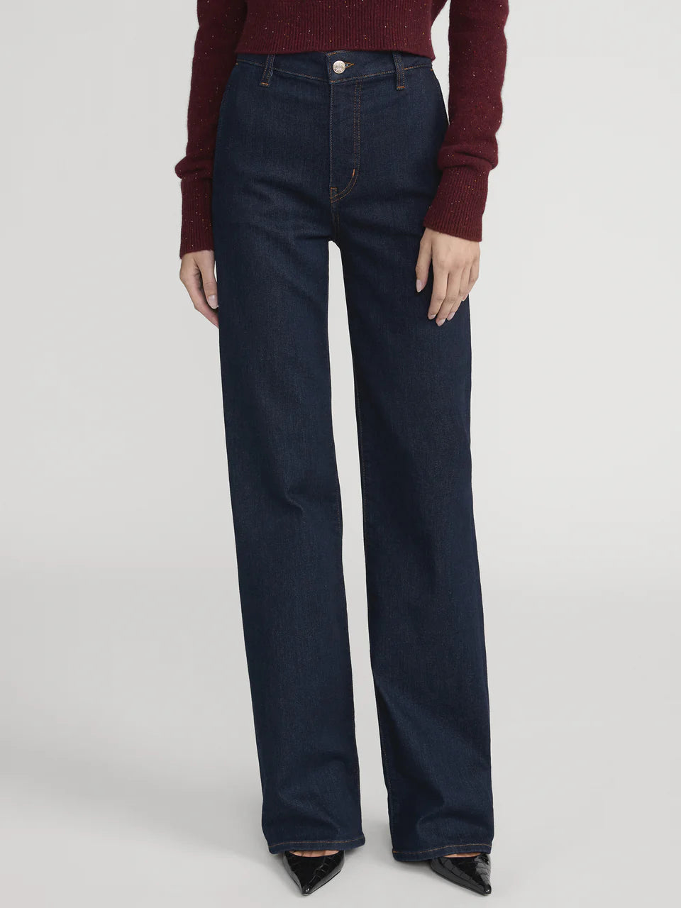 Frame Rinse High Rise Straight Long Length Jeans 1026814