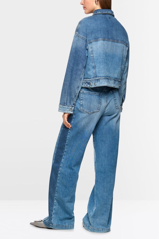 Marc Cain Denim Jacket With Decorative Button ZC31.03 D03-DENIM