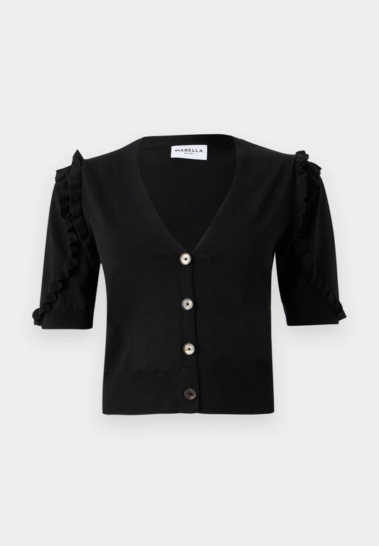 Marella Sport Black V-Neck Cardigan