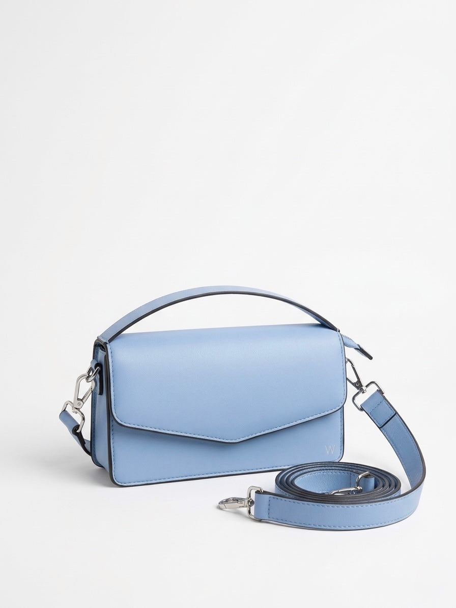 Oakwood Sky Blue Mini Nappa Leather Bag