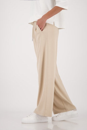 Monari Sand Relaxed-Fit Joggers with Elasticated Drawstring Waist, Side Pockets
