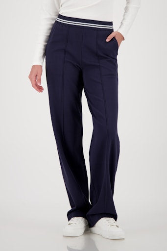 Monari Marine Wide Leg Joggers Relaxed Fit with Elasticated Waist